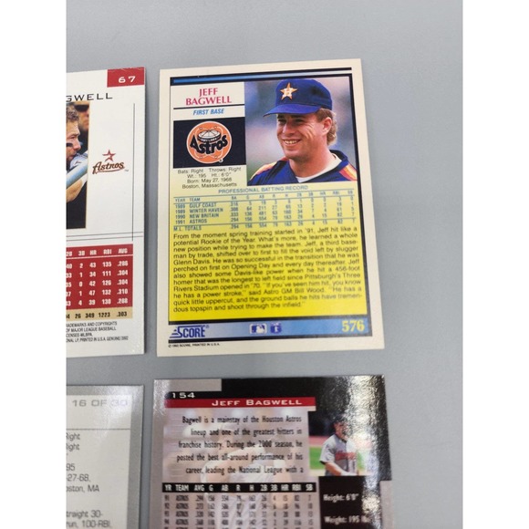 Jeff Bagwell, Astros, Lot of 4 Baseball Cards including Promo - Picture 4 of 6